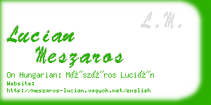 lucian meszaros business card